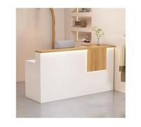 YPIOUREN Bancone Reception, Bancone Reception Con Cassetti Chiudibili A Chiave, Moderno Bancone Reception, Banco Cassa Con Cassetto Chiudibile A Chiave, For Hall, Saloni E Comodità(Walnut,LEFT_100CM/3