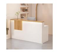 YPIOUREN Bancone Reception, Bancone Reception Con Cassetti Chiudibili A Chiave, Moderno Bancone Reception, Banco Cassa Con Cassetto Chiudibile A Chiave, For Hall, Saloni E Comodità(Walnut,RIGHT_100CM/