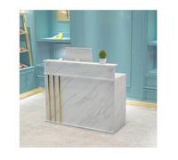 YPIOUREN Bancone Reception Con Bancone, Grande Bancone Reception Salvaspazio, Piccolo Bancone Reception For Piccoli Spazi, Bancone Cassa, For Negozi Di Abbigliamento, Hall(White,140cm/55.1in)