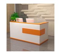 YPIOUREN Bancone Reception Moderno A Forma Di L, Bancone Con Cassetto Chiudibile A Chiave, Bancone For Cassa For Negozi, Bancone For Reception, For Salone Di Bellezza, Ufficio(Orange,100cm/39.3in)