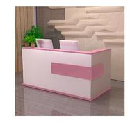 YPIOUREN Bancone Reception Moderno A Forma Di L, Bancone Con Cassetto Chiudibile A Chiave, Bancone For Cassa For Negozi, Bancone For Reception, For Salone Di Bellezza, Ufficio(Pink,120cm/47.2in)