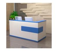YPIOUREN Bancone Reception Moderno A Forma Di L, Bancone Con Cassetto Chiudibile A Chiave, Bancone For Cassa For Negozi, Bancone For Reception, For Salone Di Bellezza, Ufficio(Blue,120cm/47.2in)