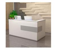 YPIOUREN Bancone Reception Moderno A Forma Di L, Bancone Con Cassetto Chiudibile A Chiave, Bancone For Cassa For Negozi, Bancone For Reception, For Salone Di Bellezza, Ufficio(Gray,100cm/39.3in)