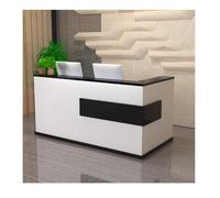 YPIOUREN Bancone Reception Moderno A Forma Di L, Bancone Con Cassetto Chiudibile A Chiave, Bancone For Cassa For Negozi, Bancone For Reception, For Salone Di Bellezza, Ufficio(Black,120cm/47.2in)