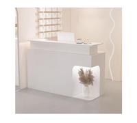 YPIOUREN Bancone Reception Moderno Con Bancone, Bancone Reception Aperto, Bancone Reception In Piedi, Bancone Reception Robusto, For Ufficio Cassa/salone Di Bellezza/hall(White,RIGHT_120CM/47.2IN)