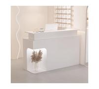 YPIOUREN Bancone Reception Moderno Con Bancone, Bancone Reception Aperto, Bancone Reception In Piedi, Bancone Reception Robusto, For Ufficio Cassa/salone Di Bellezza/hall(White,LEFT_100CM/39.4IN)