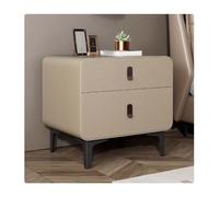 YPIOUREN Comodino Con 2 Cassetti, Tavolino Da Notte In Stile Moderno, Comodini Minimalisti E Pratici, Tavolino Laterale, For Piccoli Spazi E Organizzazione Della Camera Da Letto(Khaki,40 * 40 * 48cm)