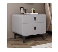 YPIOUREN Comodino Con 2 Cassetti, Tavolino Da Notte In Stile Moderno, Comodini Minimalisti E Pratici, Tavolino Laterale, For Piccoli Spazi E Organizzazione Della Camera Da Letto(Light grey,50*40*48cm)
