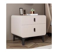 YPIOUREN Comodino Con 2 Cassetti, Tavolino Da Notte In Stile Moderno, Comodini Minimalisti E Pratici, Tavolino Laterale, For Piccoli Spazi E Organizzazione Della Camera Da Letto(Off-white,50*40*48cm)