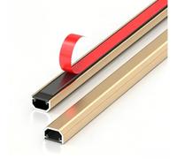 YPIOUREN Copricavi per Parete E Pavimento In Lega di Alluminio E PVC (Profilo Semicircolare) Ideale per Casa E Ufficio(Brass,14.8X9.2mm/0.6X 0.3in)