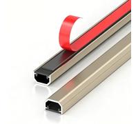 YPIOUREN Copricavi per Parete E Pavimento In Lega di Alluminio E PVC (Profilo Semicircolare) Ideale per Casa E Ufficio(Champagne,19.8X10.8mm/0.8 X 0.4in)