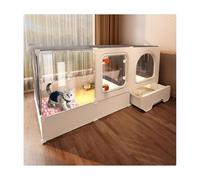 YPIOUREN Grande Gabbia for Gatti da Interno, Grande Spazio for Esercizi Staccabile Ideale, Gabbia for Gatti da Interno, Gabbia for Gatti Condo Catio, for 1-2 Gatti(Black)