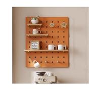 YPIOUREN Kit Organizer Da Parete Combinato, Pannelli Organizer Da Parete Con Pannelli Forati, Espositore Ornamentale Artigianale, For Cucina, Garage, Ufficio, Dormitorio(Orange,60 * 80cm)