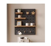 YPIOUREN Kit Organizer Da Parete Combinato, Pannelli Organizer Da Parete Con Pannelli Forati, Espositore Ornamentale Artigianale, For Cucina, Garage, Ufficio, Dormitorio(Black,60 * 120cm)