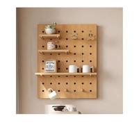 YPIOUREN Kit Organizer Da Parete Combinato, Pannelli Organizer Da Parete Con Pannelli Forati, Espositore Ornamentale Artigianale, For Cucina, Garage, Ufficio, Dormitorio(Wood,60 * 80cm)