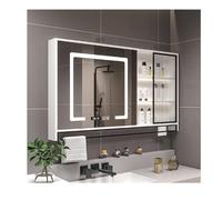 YPIOUREN Mobiletto A Muro for Bagno, Mobiletto for Medicinali, Mobiletto A Muro for Bagno con Specchio, Mobili da Bagno Sospesi Contemporanei, for Lavanderia in Bagno(Right,110cm/43.3in)