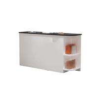 YPIOUREN Moderno Bancone Di Benvenuto, Bancone For Reception, Reception Aperta, Bancone For Reception For Ufficio, Piccolo Bancone For Reception, For Cassa, Salone, Ufficio(White Black,RIGHT_80CM/31.4