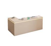 YPIOUREN Moderno Tavolo For Reception Con Cassetto, Banco Cassa Con Cassetto Chiudibile A Chiave, Moderno Bancone For Reception, For Chiese, Leggio, Salone Di Bellezza(Cream,LEFT_120CM/47.3IN)