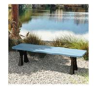 YPIOUREN Panchina da Esterno, Modello Leisure Senza Schienale - Panca Rustica Ideale, Facile da Montare, Perfetta per Parchi, Patii, Giardini O Prati(Blue,126cm/49.6in)