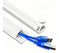 YPIOUREN Proteggi cavi da Pavimento In PVC Copricavi E Nascondi fili Autoadesivo per Ufficio, Casa E Luoghi Pubblici(Color 1,1x1.7cm/0.4x0.7in)