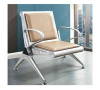 YPIOUREN Sedia con Braccioli, Sedie per Visitatori, Sedies da Sala D'attesa | Design A Struttura Unica con Supporti A Tre Punti, Portata di 200 Kg, Morbide Imbottiture(Light coffee)