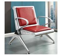 YPIOUREN Sedia con Braccioli, Sedie per Visitatori, Sedies da Sala D'attesa | Design A Struttura Unica con Supporti A Tre Punti, Portata di 200 Kg, Morbide Imbottiture(Red)
