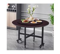 YPIOUREN Tavolo Allungabile Salvaspazio,Tavolo Da Pranzo Versatile, Tavolo Da Pranzo Portatile Rotondo, For Sala Da Pranzo E Cucina In Piccoli Spazi(Walnut B,130cm)