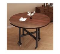 YPIOUREN Tavolo Da Pranzo Pieghevole Moderno Rotondo, Tavolo Da Pranzo Versatile, Tavolo Estensibile Pieghevole Versatile, For Soggiorno, Fattoria(Walnut A,140cm)