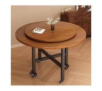 YPIOUREN Tavolo Da Pranzo Pieghevole Moderno Rotondo, Tavolo Da Pranzo Versatile, Tavolo Estensibile Pieghevole Versatile, For Soggiorno, Fattoria(Wood B,140cm)