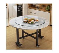 YPIOUREN Tavolo Da Pranzo Pieghevole Rotondo Con Ribalte, Tavolo Da Pranzo Versatile, For Risparmiare Spazio, For Soggiorno, Casa Colonica(White C,120cm)