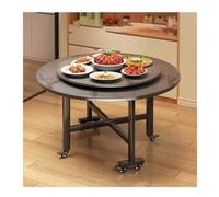 YPIOUREN Tavolo Da Pranzo Pieghevole Rotondo Con Ribalte, Tavolo Da Pranzo Versatile, For Risparmiare Spazio, For Soggiorno, Casa Colonica(Gray B,150cm)