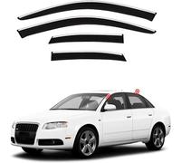 YPJHHXQ Deflettori d'Aria per finestrini Laterali per Audi A4 Sedan MK2-B6/MK3-B7 2000-2008,parapioggia, deflettori Adesivi,Fume' Oscurati, Anteriore E Posteriore