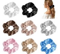 YPLANGENT Scrunchies - 8 elastici per capelli da donna, in seta, per capelli (8 colori)