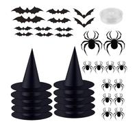 Yplkm Cappello Di Per Halloween,Decorazione Murale Pipistrelli Halloween - Con 50m Filo Adesivi E Per Accessori Costumi Soffitto Corridoio Portico Anteriore Porta Giardino Cortile Albero