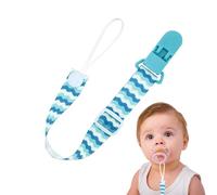 Yplkm Ciuccio con clip, clip porta ciuccio per bambini - Guinzaglio universale antigoccia per ciuccio e massaggiagengive - Giocattoli per la dentizione con cordino per, adatti per la maggior