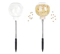 Yplkm Mangiatoia Per Polli Senza Sprechi | 2 Mangiatoie da Pollaio con Picchetto | Distributore Cibo Ricaricabile Regolabile Mobile Per Pollame Gallina Cortile Giardino