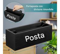 Yplkm Portalettere In Legno Da Parete | Contenitore Portante Per La Posta Da Scrivania,Scatola Organizzatrice Per I Documenti Da Parete | Per Fatture Taccuini Lettere Documenti Buste Etichette