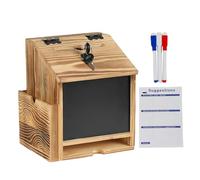 Yplkm Scatola Dei Suggerimenti In Legno, Cassetta In Legno Da Parete Con Serratura Per Deposito Denaro, Scatola Dei Commenti Secchio Donazioni, Per Bar, Caffè, Scuola, Ristoranti, Comunità, Sala