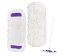 YPLonon copertura mop 50cm 2 pezzi copertura di ricambio mop pavimento ricambio mocio microfibra Lavabile e riutilizzabile copertura di ricambio per mocio Adatto a tutti i pavimenti duri