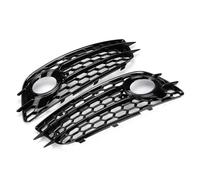 YPLVWSOYQ Copertura per Fendinebbia Compatibile con per A4 B8 S4 2008 2009 2010 2011 2012 Fendinebbia Lampada Griglia Cornice Copertura Griglia Anteriore OEM: 8K0807681C01C 8K0807682C(Glossy Black)