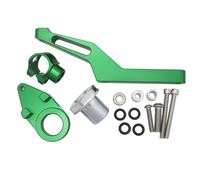 YPLVWSOYQ Stabilizzatore Staffa Compatibile con per ZX6R 2009-2021 Ammortizzatore di Sterzo Lineare Invertito Regolabile per Moto con Staffa di Supporto Accessorio per Moto(Green,A)