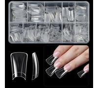 YPREWY 504 punte curve per unghie a forma di anatra, a pressione, mezze coperture, unghie finte trasparenti, per estensioni delle unghie