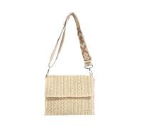 YPREWY Borsa a tracolla intrecciata borsa a tracolla essenziale borsa da spiaggia leggera per le donne attività all'aperto borsa in paglia adatta per i pendolari in città, bianco, One Size