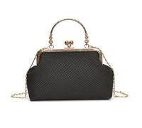 YPREWY Borsa a tracolla regolabile con chiusura a tracolla per le donne Costruzione leggera Borsa da sera interni spaziosi Borsa a tracolla convertibile a tre vie essenziale per, Nero , One Size