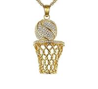 YPREWY Collana multifunzione con ciondolo a forma di calcio con un tocco di eleganza, adatta per giovani adulti in cerca di individualità, basketball, come descritto, come descritto