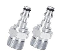 YPREWY Confezione da 2 connettori rapidi per tubi in acciaio inox, adatti per sistemi di idropulitrici M22, design anti scoppio e attacco rapido per tubi flessibili