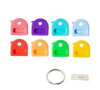 YPREWY Confezione da 8 tappi per chiavi multicolore per un'organizzazione senza sforzo, con forme assortite, protezioni flessibili per chiavi, Acrilico, mini movimento