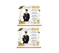 YPREWY Cornice portafoto commemorativa in legno, con citazione ispiratrice incisa, per casa, ufficio, scuola, ricordi, laurea