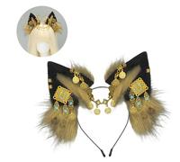 YPREWY Elegante accessorio per capelli con orecchie di animale, accessori per cosplay, fasce a tema per Halloween, cosmetici, convegni ed eventi in costume, copricapo per feste in peluche per