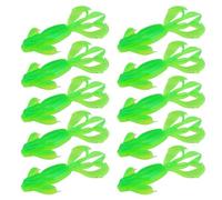 YPREWY Esche artificiali per gamberetti bicolori, 10 pezzi, alta sostanza elastica, modello realistico di nuoto, velo, acqua salata, gamberetti, copia allettante